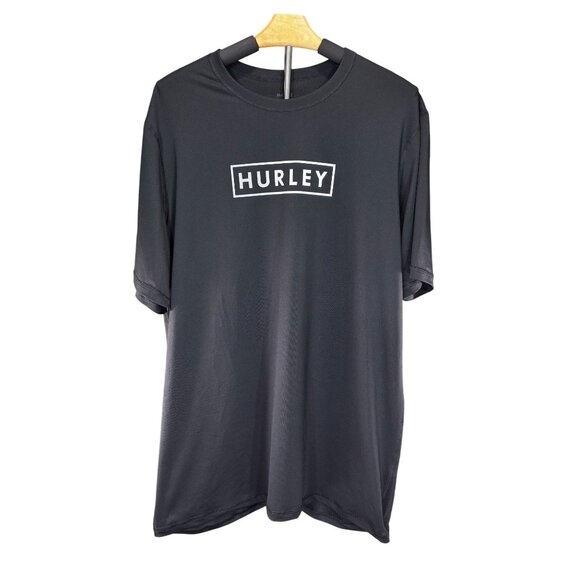 Hurley Mens Black Short Sleeve T-Shirt Size XXL UPF 50+ Made In Cambodia - Picture 1 of 11